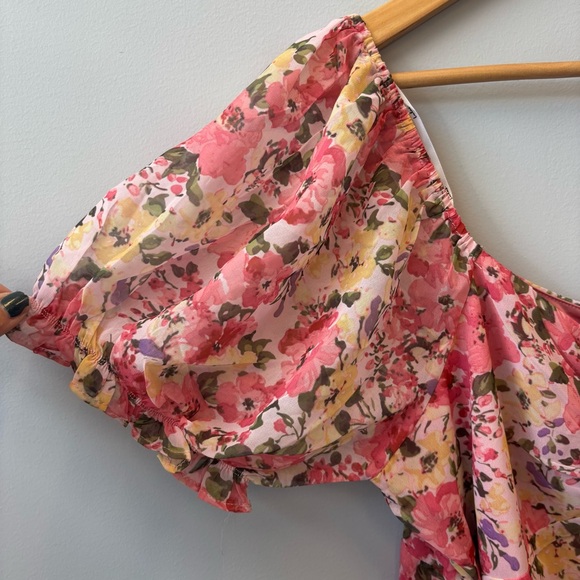 NWT Lulu's XL Dress Precious Perspective Pink Floral Mini Dress - Picture 3 of 14